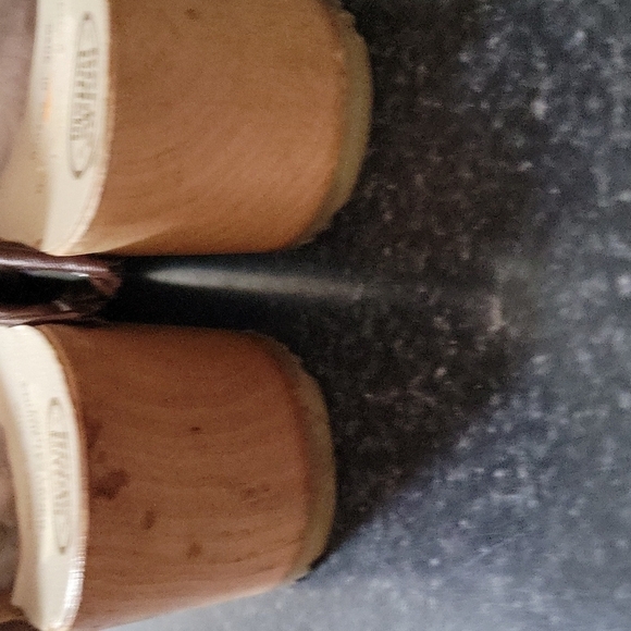 Wooden Sweeden Kids Clogs Bergs Mans Toffeln brown perforated leather new - Picture 6 of 16